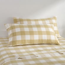 Azari Yarn-Dyed Gingham Washed Cotton Pillowcases (Set of 2)
